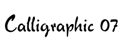 Calligraphic07 Calligraphic07