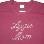 Maroon Aggie Mom - Bling